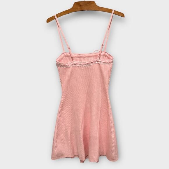 EDIKTED Bow Tie Rib Minidress Size Medium - Picture 6 of 12